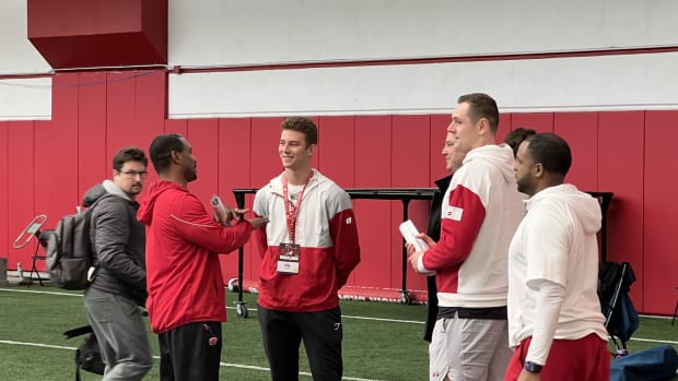 2024 QB CJ Carr speaking with Bobby Engram.